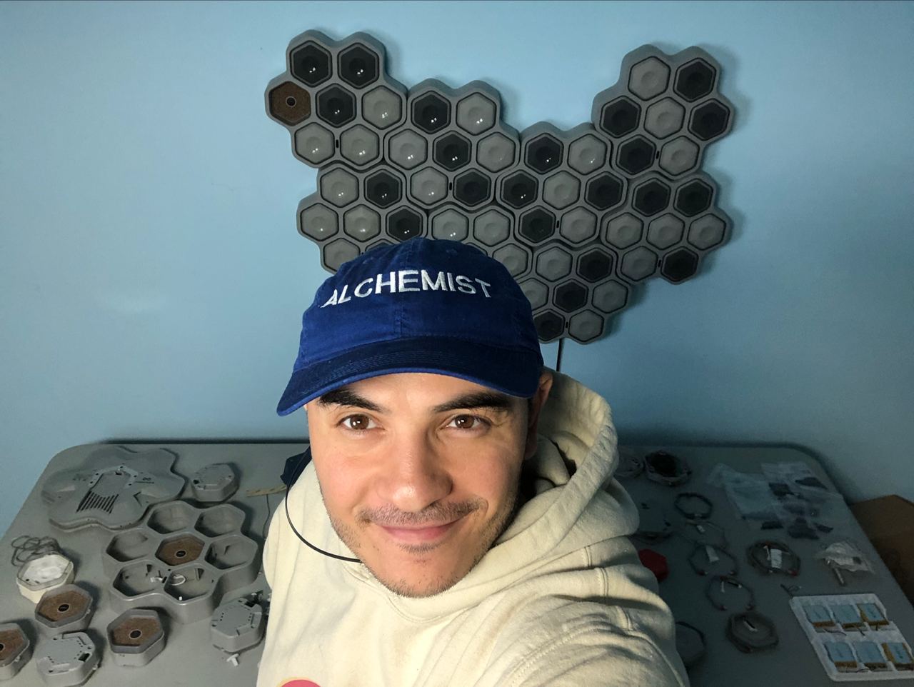 Nasim in his workshop